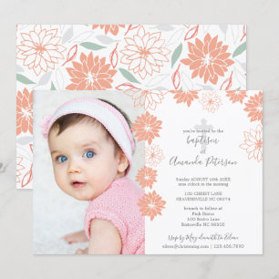 Niedliches Pfirsichblütenmuster Kreuzkarussell Einladung