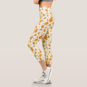 Niedliches Pfirsichfruchtmuster Capri Leggings