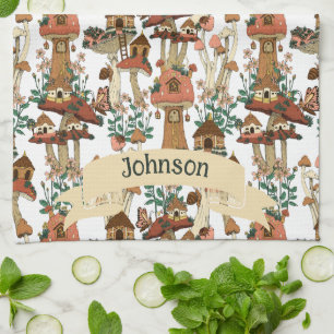 Niedliches Pfirsichkernmuster Muster Geschirrtuch