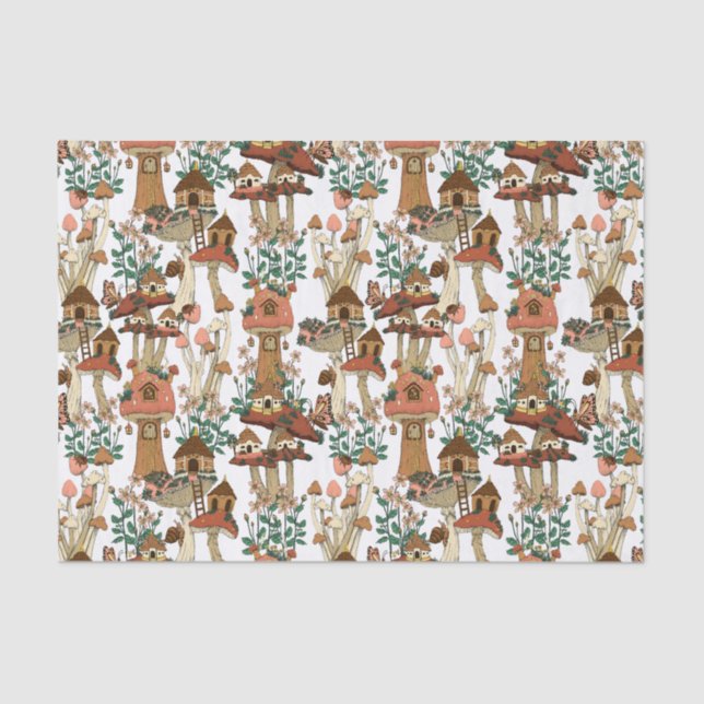 Niedliches Pfirsichkernmuster Muster Seidenpapier (Vorderseite)