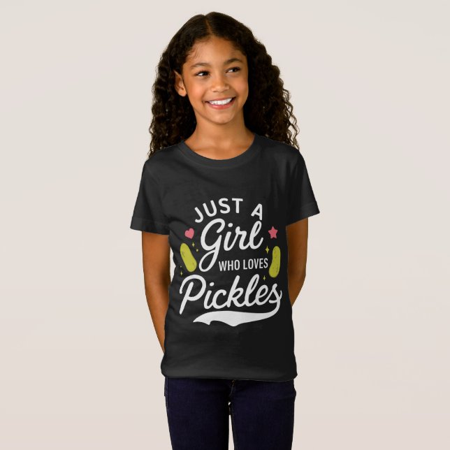 Niedliches Pickle Lover Girl-T-Shirt T-Shirt (Vorne ganz)