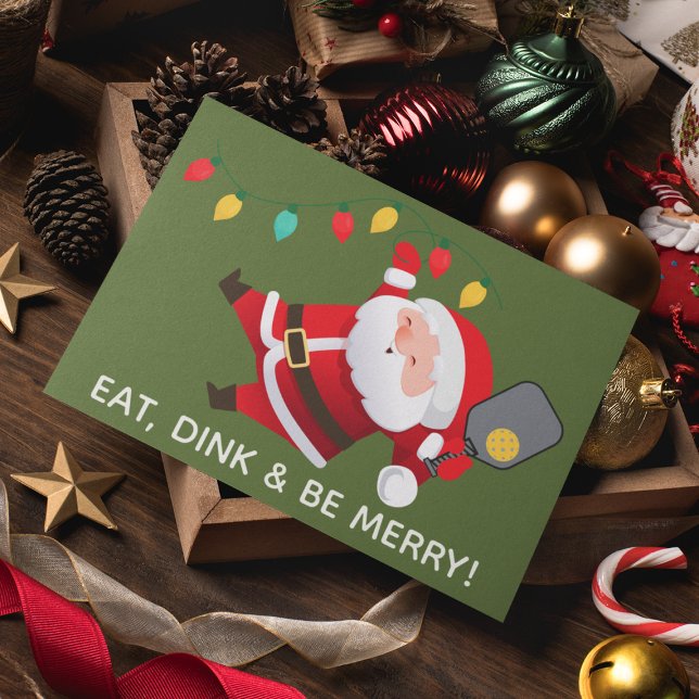 Niedliches Pickleball Weihnachts-Foto Feiertagskarte (Von Creator hochgeladen)