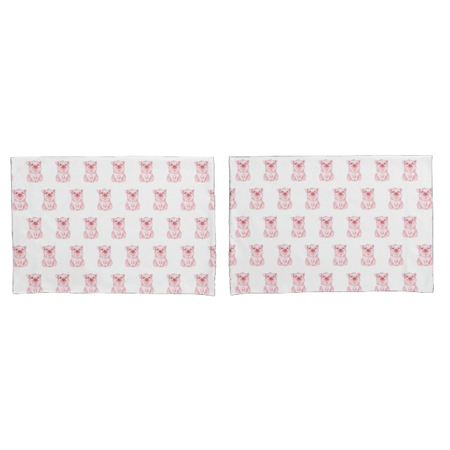 Niedliches Pig Pillow Case Set Kissenbezug (Vorderseite-Set)