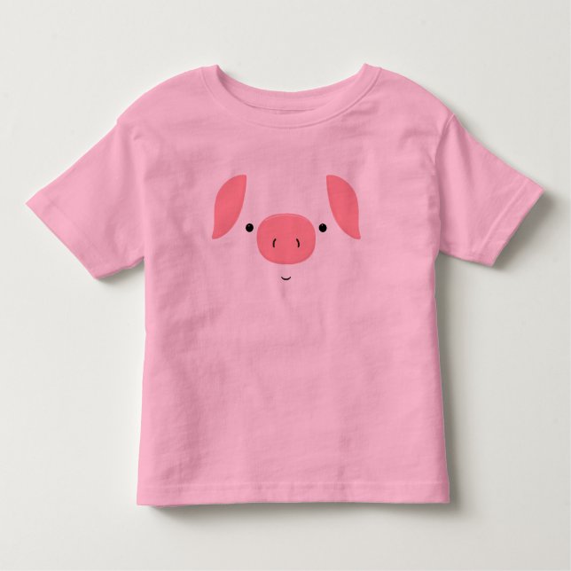 Niedliches Piggy Pink Birthday Girl Kleinkind T-shirt (Vorderseite)