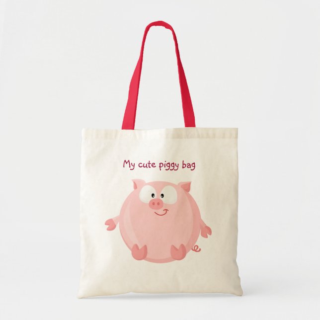 Niedliches piggy tragetasche (Vorne)