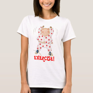 Niedliches Piggy Trainieren T-Shirt