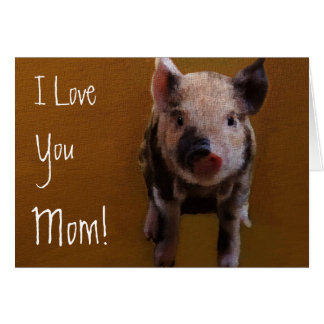 Niedliches Piglet I Liebe You Mum Card