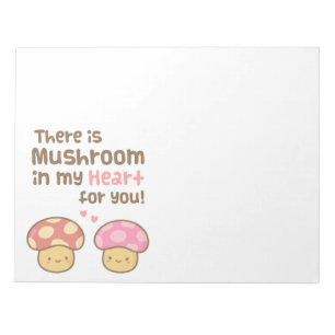 Niedliches Pilz in meinem Herzen Für dich süße Pup Notizblock
