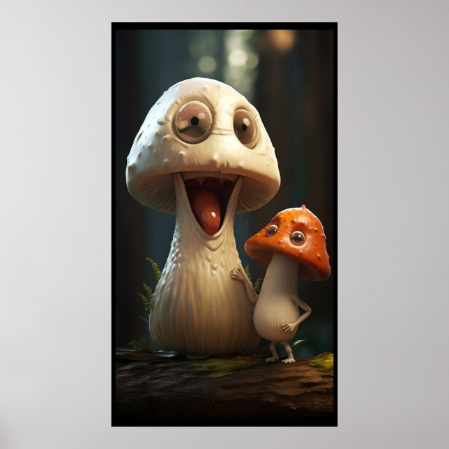 Niedliches Pilz Poster (Vorne)