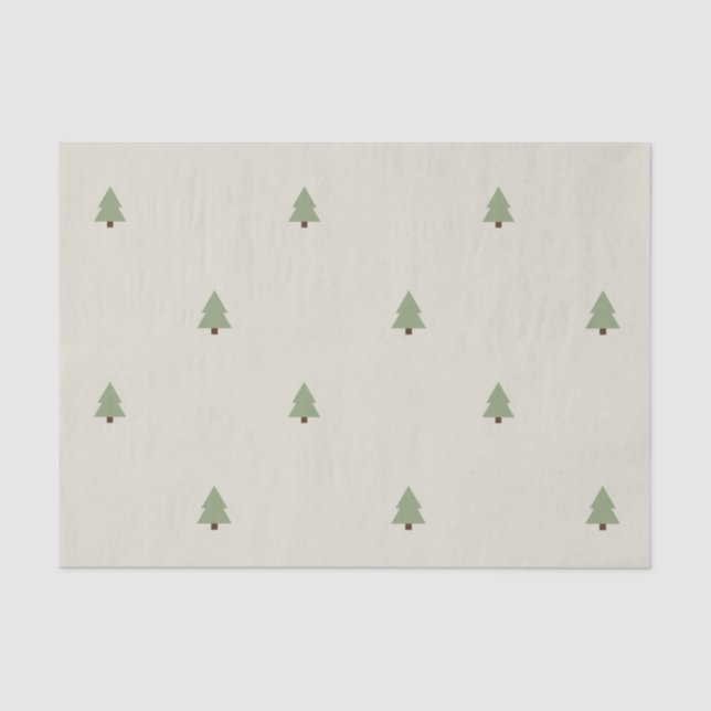 Niedliches Pine Tree Forest Pattern Gewebe Papier (Vorderseite)