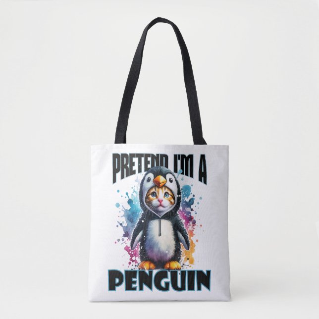 Niedliches Pinguin Cat Design für spielerische Kre (Vorderseite)