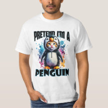 Niedliches Pinguin Cat Design für spielerische Kre