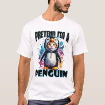 Niedliches Pinguin Cat Design für spielerische Kre