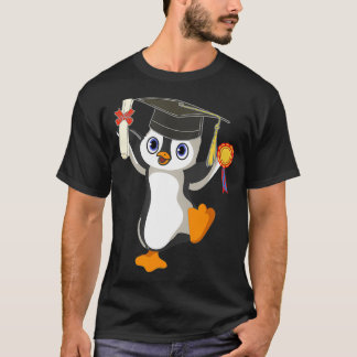 Niedliches Pinguin Dancing Graduation Cap Certific T-Shirt