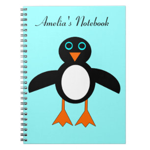Niedliches Pinguin individualisierbares Notebook Notizblock