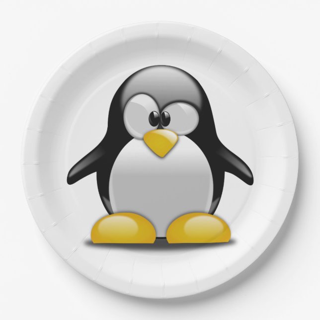 Niedliches Pinguin-Party-Plate für Kinder Pappteller (Vorderseite)