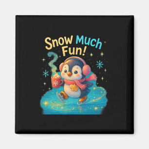 Niedliches Pinguin-Weihnachtsdesign - viel Spaß Magnet