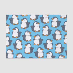 Niedliches Pinguin Winter Kindergeburtstag Party Seidenpapier