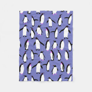 Niedliches Pinguinmuster Fleecedecke