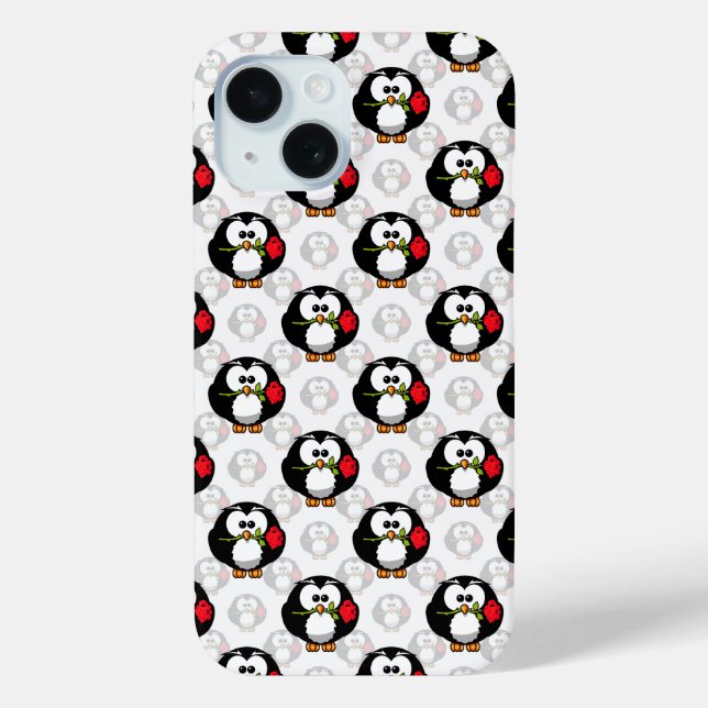 Niedliches Pinguinoberflächen-Muster drucken Case-Mate iPhone Hülle (Rückseite)