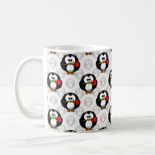 Niedliches Pinguinoberflächen-Muster drucken Kaffeetasse