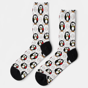 Niedliches Pinguinoberflächen-Muster drucken Socken