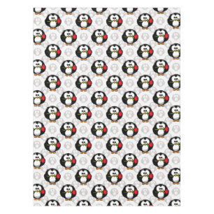 Niedliches Pinguinoberflächen-Muster drucken Tischdecke