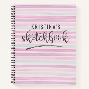 Niedliches Pink-Aquarell-Handbuch Notizbuch