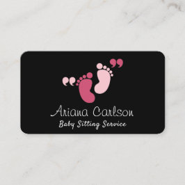 Niedliches Pink Baby Sitter Tagespflege Kinderzimm Visitenkarte
