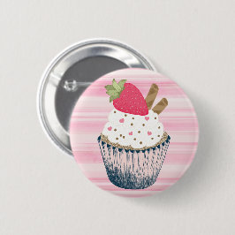 Niedliches Pink Cupcake Button Button für sie