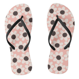 Niedliches Pink Daisy Blume Muster Flip Flops