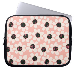 Niedliches Pink Daisy Blume Muster Laptopschutzhülle