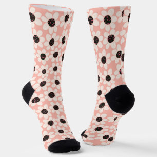 Niedliches Pink Daisy Blume Muster Socken