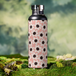 Niedliches Pink Daisy Blume Muster Trinkflasche