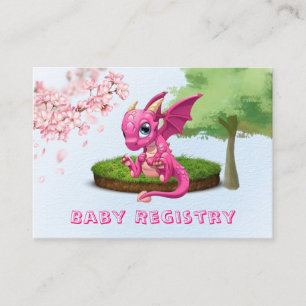 Niedliches Pink Dragon Baby Visitenkarte