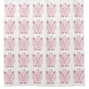 Niedliches Pink-Farbmuster Duschvorhang