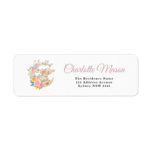 Niedliches Pink Floral Moon Girl Elephant Baby Gir
