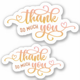 Niedliches Pink für kleine Unternehmen Vielen Dank Aufkleber