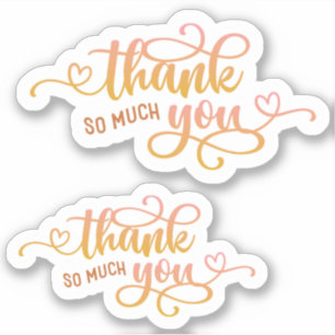 Niedliches Pink für kleine Unternehmen Vielen Dank Aufkleber