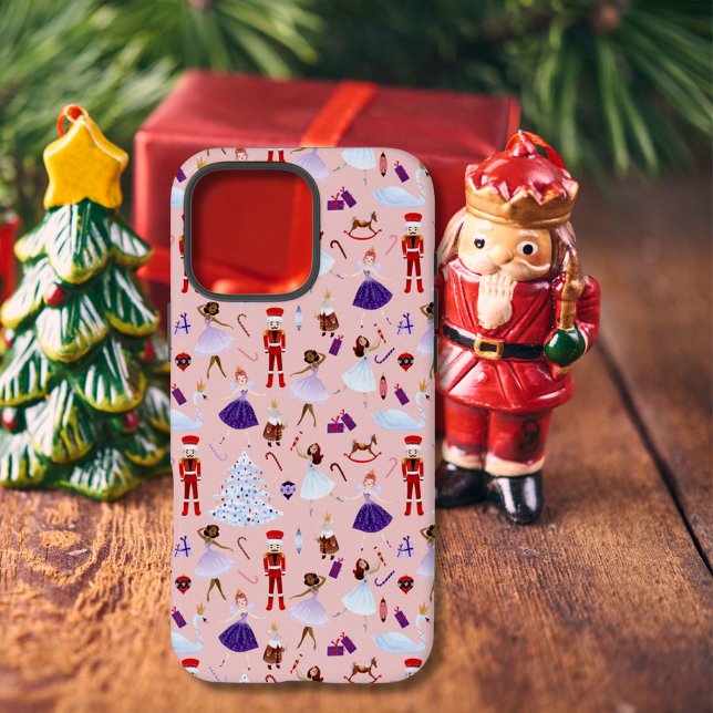 Niedliches Pink Nutcracker Weihnachtsmuster Case-Mate iPhone Hülle (Von Creator hochgeladen)
