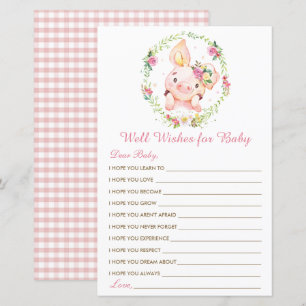 Niedliches Pink Pig Piglet Brunnens wünscht sich B
