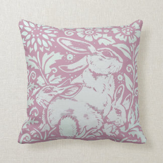 Niedliches Pink Rabbit Baby Bunny Pastel Kinderzim Kissen