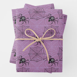Niedliches Pink Spiole Halloween Wrapping Paper Se Geschenkpapier Set