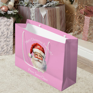 Niedliches Pink vom Weihnachtsmann Kinder Weihnach Große Geschenktüte