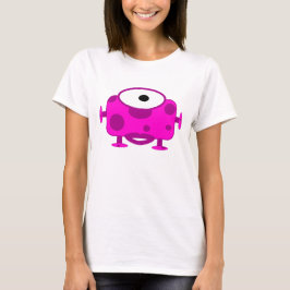 Niedliches pinkfarbenes Cartoon-Monster T-Shirt