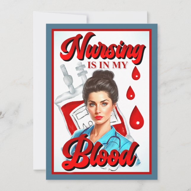 Niedliches Pinup_ Nahrung in meinem Blut Dankeskarte (Vorderseite)