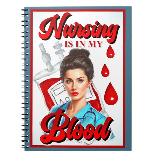 Niedliches Pinup_ Nahrung in meinem Blut Notizblock (Vorderseite)