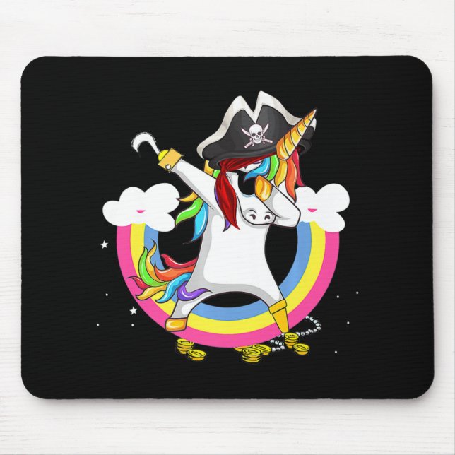Niedliches Pirate Magical Unicorn Fun Phantastisch Mousepad (Vorne)