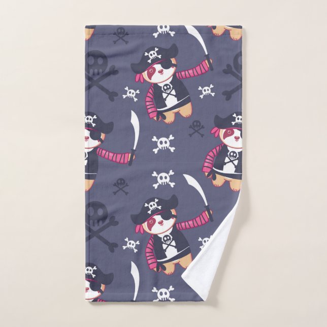 Niedliches Pirate Panda Bear Pattern Handtuch (Handtuch)