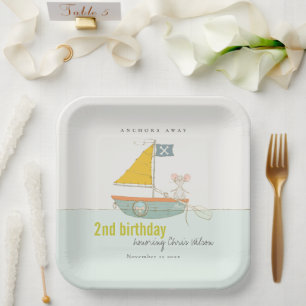 Niedliches Piratenschiff jedes Lebensalter Pappteller